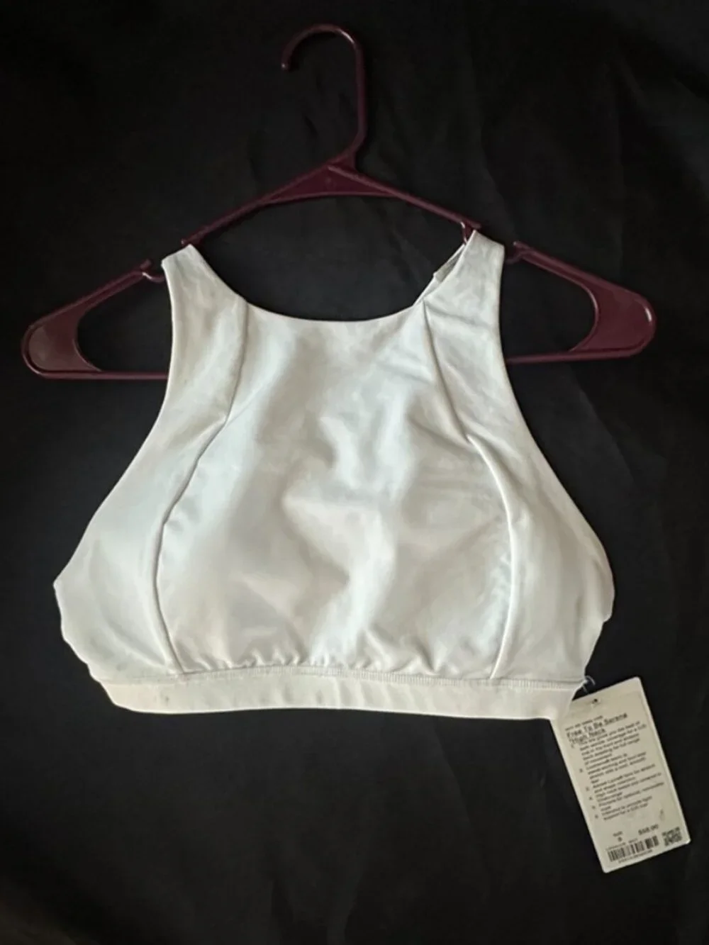 lululemon athletica Free To Be Serene *High Neck White Size 8 NWT